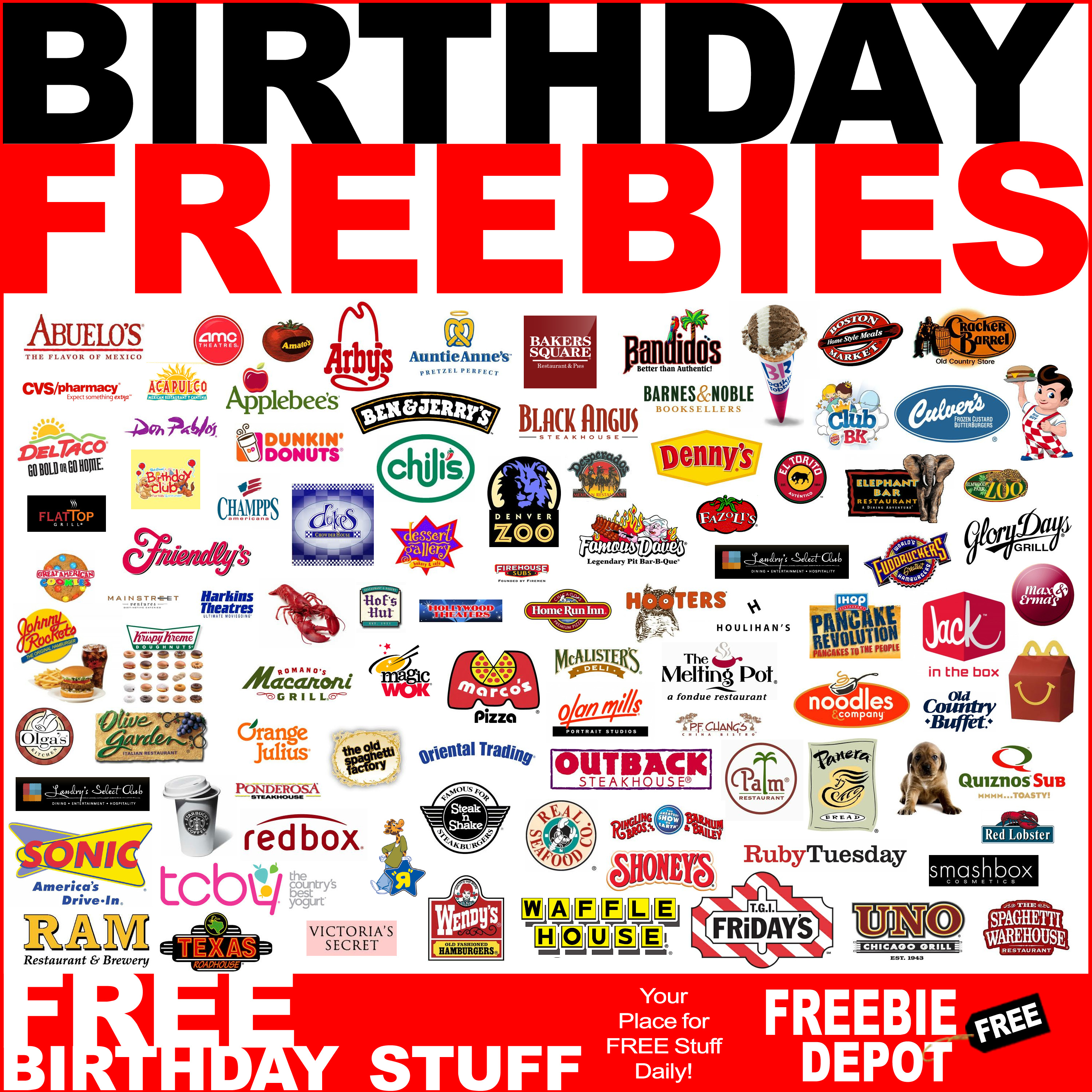 700 Best Birthday Freebies in 2023 – Where to get FREE Birthday Food Discounts: Treat Yourself Celebrate with Birthday Deals, Rewards, Gifts