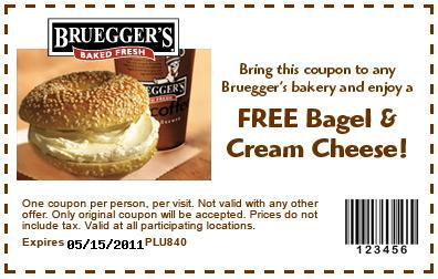 Free Bagel & Cream Cheese