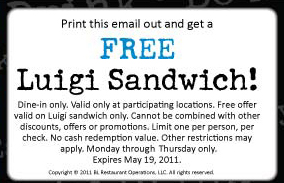 Free Luigi Sandwich 