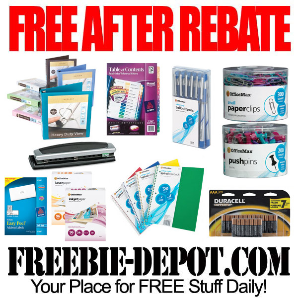 Free After Rebate Back to School