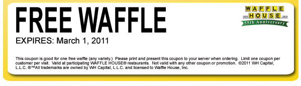 FREE Waffle House Coupon