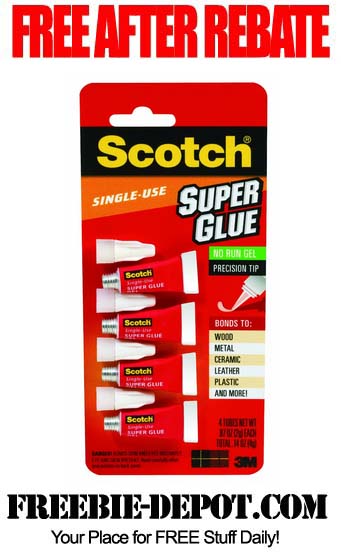 FREE AFTER REBATE – Super Glue at Staples