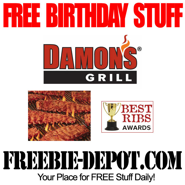 BIRTHDAY FREEBIE – Damon’s Grill X