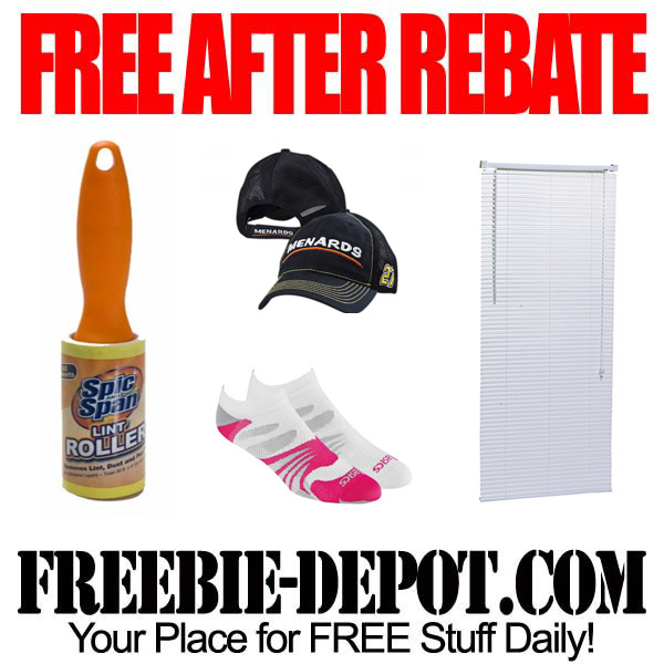 FREE AFTER REBATE – Socks, Hats, Blinds & Lint Rollers