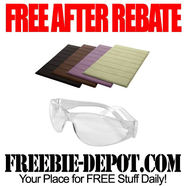 FREE AFTER REBATE – Bath Mat and Safety Glasses