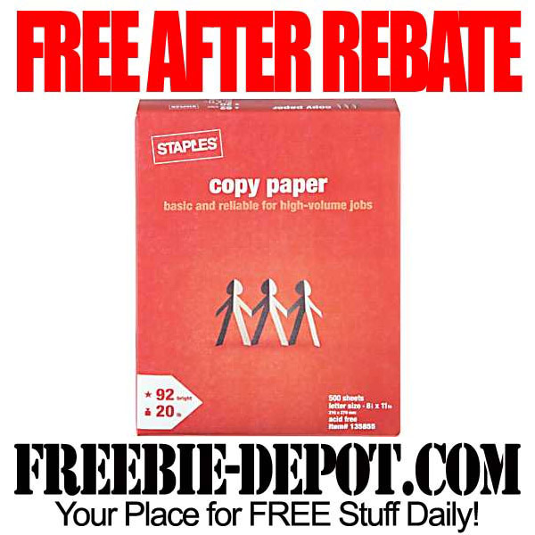 FREE AFTER REBATE – Copy Paper