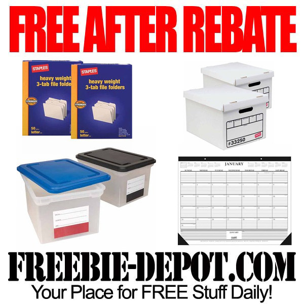 FREE AFTER REBATE – Office Organization Supplies