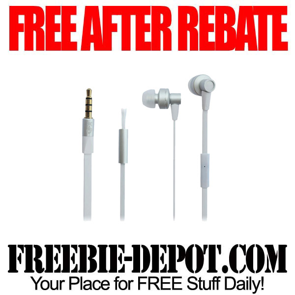 FREE AFTER REBATE – Stereo Earbuds with Microphone