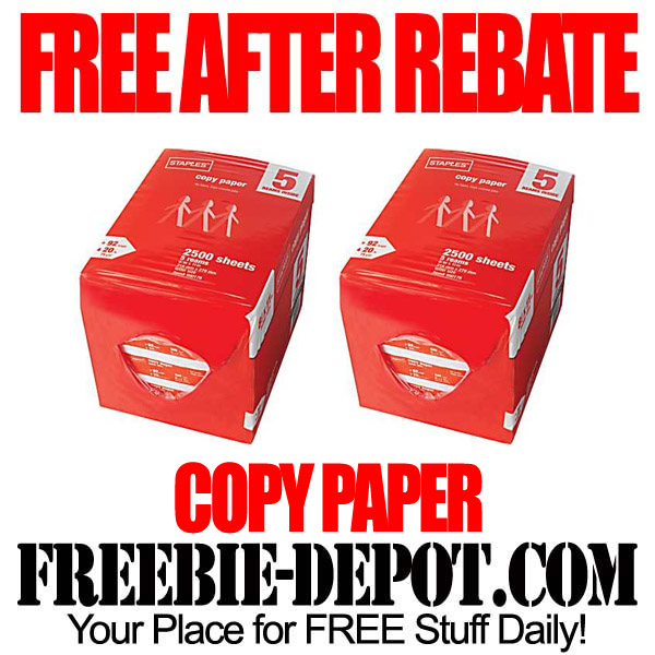 FREE AFTER REBATE – Copy Paper at Staples
