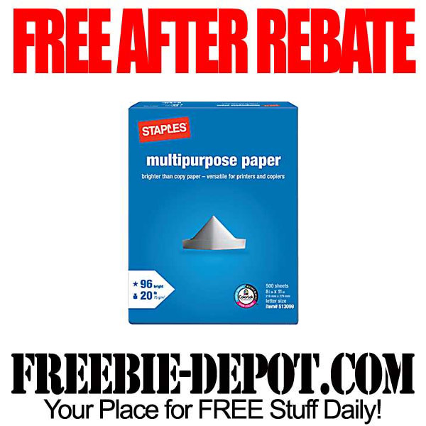 FREE AFTER REBATE – Printer Paper