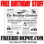 BIRTHDAY FREEBIE – My Birthday Chronicle X | Freebie Depot