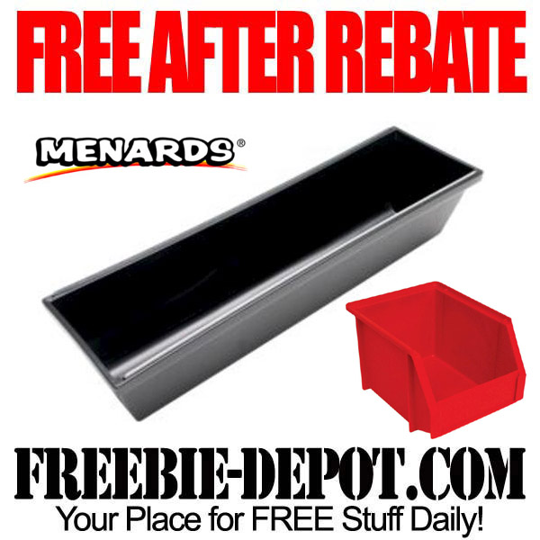 FREE AFTER REBATE – Plastic Bins & Mud Pans