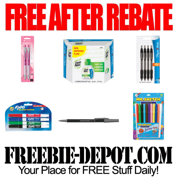 Free After Rebate Liquid Paper, Pens, Markers