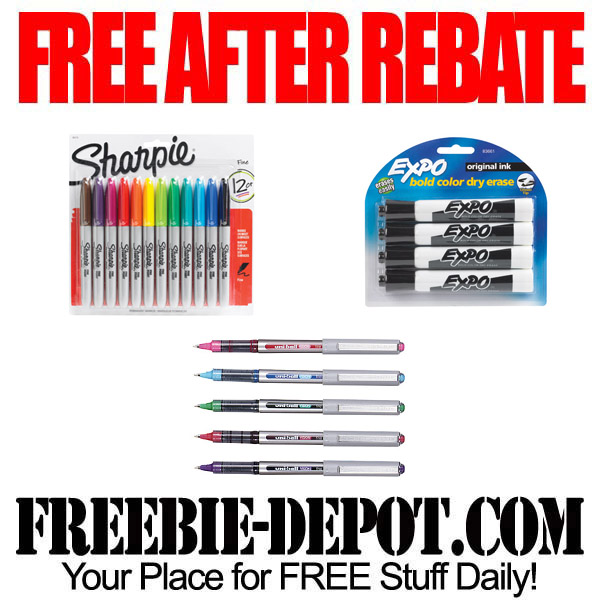 FREE AFTER REBATE – Sharpies, Markers, Pens