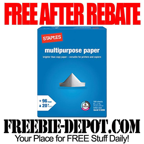 Free After Rebate Paper Ream