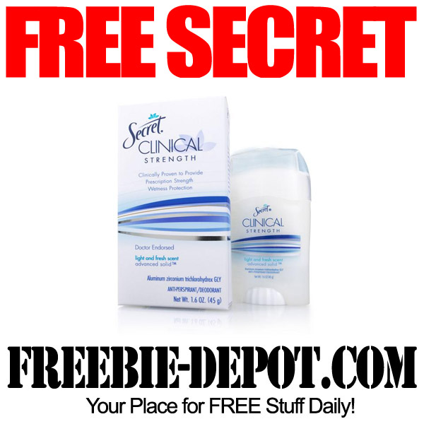 FREE Secret Deodorant