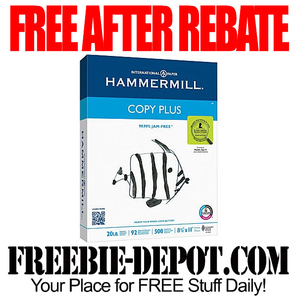 FREE AFTER REBATE – Hammermill Copy Paper