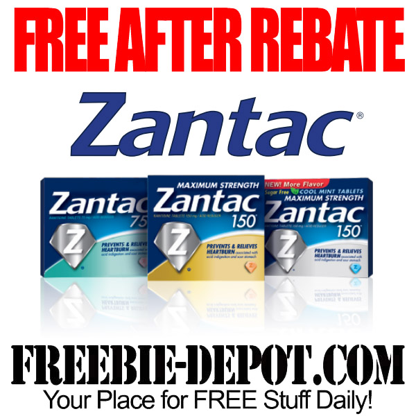 FREE AFTER REBATE Zantac Heartburn Medicine Freebie Depot