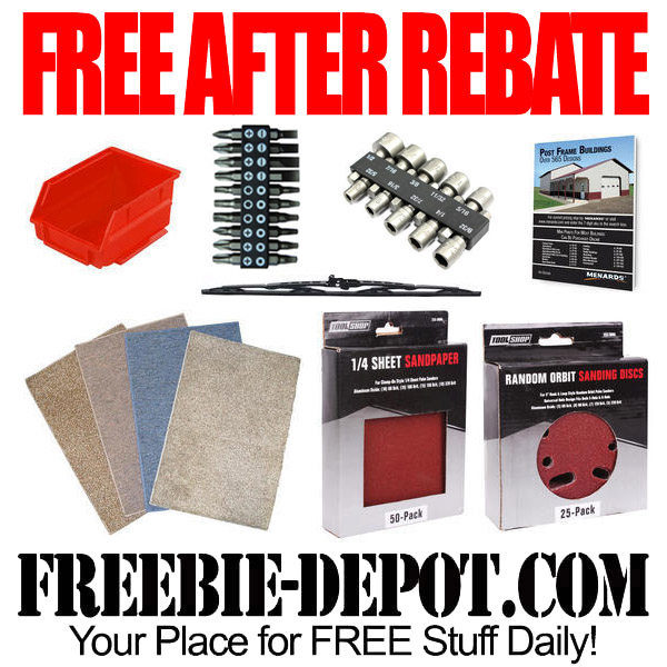 FREE AFTER REBATE – Hardware and more at Menards – FREE Wiper Blades, Tools, Floor Mats, Sandpaper