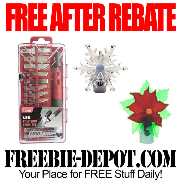 FREE AFTER REBATE – Christmas Night Lights and Precision Knife Set – FREE Stocking Stuffer at Menards