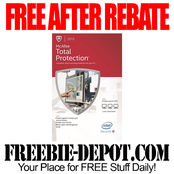 FREE AFTER REBATE – McAfee Total Protection 2015 – FREE Anti-Virus Protection Computer Program from Newegg.com