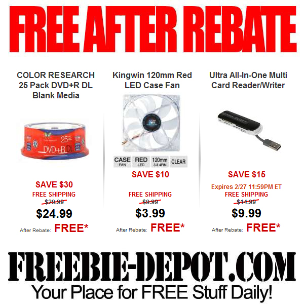 FREE AFTER REBATE – 4 Electronics and Computer Items from Tiger Direct – FREE Shipping