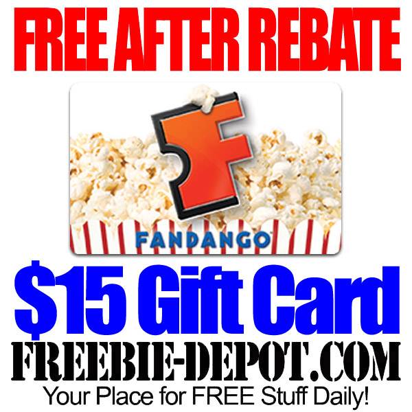 FREE AFTER REBATE 15 Fandango Movie Gift Card FREE Movies LIMITED 