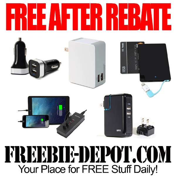 FREE AFTER REBATE – 5 USB Chargers – FREE Car Charger – FREE Wall Charger – FREE Portable Charger – FREE Shipping EXPIRED