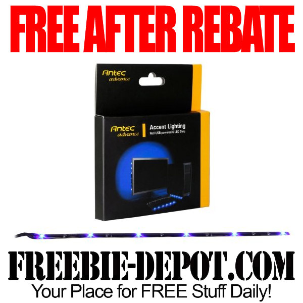 FREE AFTER REBATE – Antec USB Strip Accent Lights – 2 FREE Computer Light Strips – Red & Blue – Exp 5/16/15