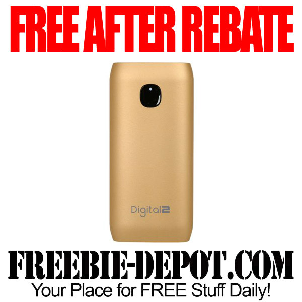 FREE AFTER REBATE – Portable Battery – FREE Digital2 Metallic Gold Battery – Exp 6/3/15