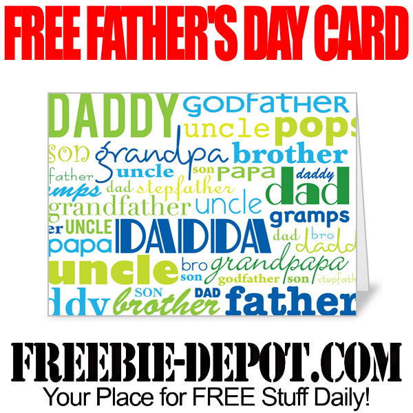 Free Personalized Fathers Card