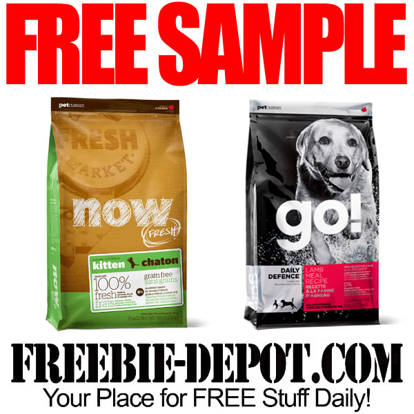 FREE SAMPLE – Petcurean Pet Food – FREE Cat Food Bag – FREE Bag of Dog Food
