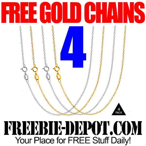 HOT ►► FREE 4-Pack 18K White & Yellow Gold Italian Chains – Great FREE Gifts! LIMITED QUANTITIES!