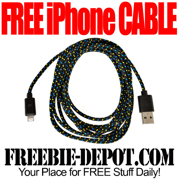 FREE 10-Foot Fabric Braided iPhone 5/6 Cable – Black or White – $19.99 Value