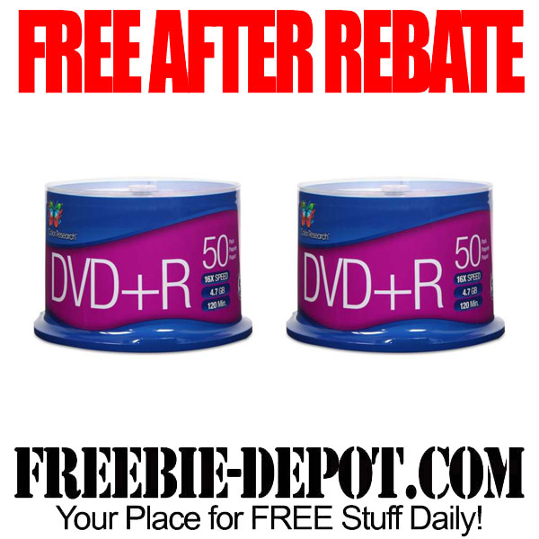 FREE AFTER REBATE – 100 DVD+Rs – $40 Value – Exp 8/25/15