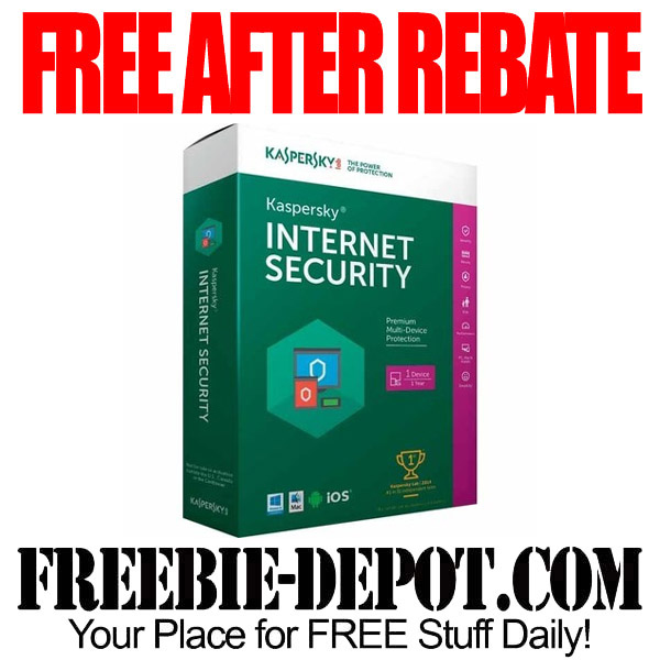FREE AFTER REBATE – Kaspersky Internet Security for Windows – LIMIT 3 – Exp 12/5/15