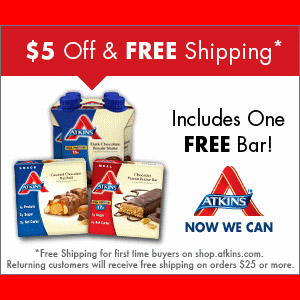 🔥 NEW! FREE Atkins Bar + High Value Coupon