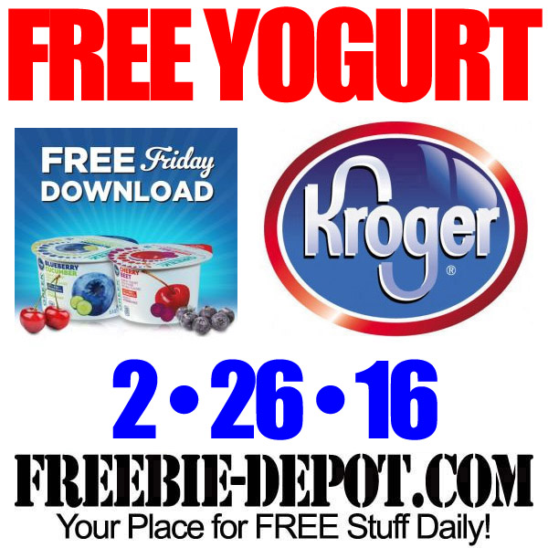 FREE Greek Yogurt – Kroger Freebie Friday Download – FREE Digital Coupon – 2/26/16