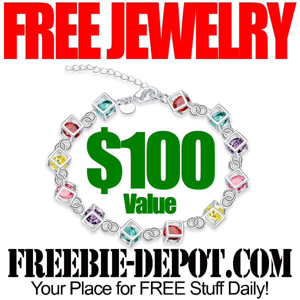 FREE Rainbow Rubix Cube Sterling Silver Bracelet – $100 Value