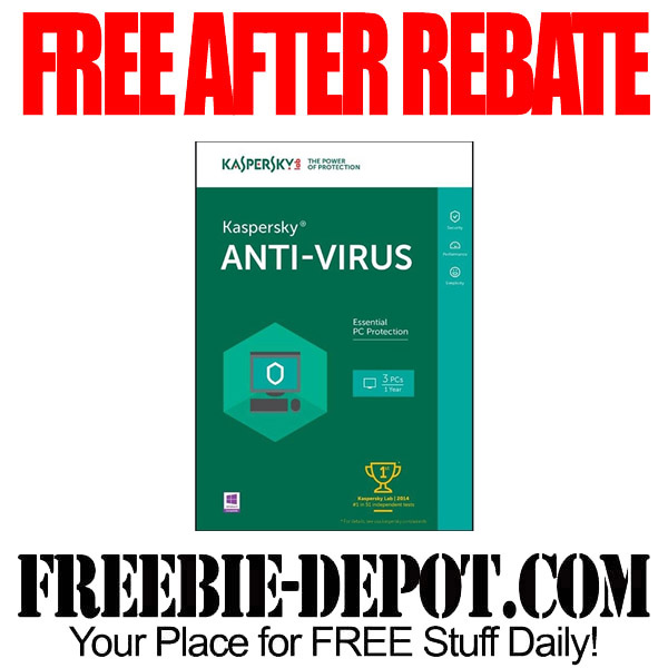 FREE AFTER REBATE Kaspersky Anti Virus Software Exp 6 20 16 