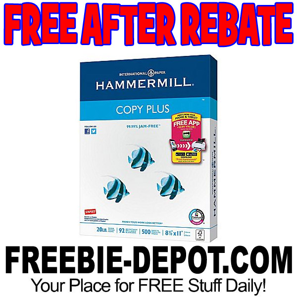 FREE AFTER REBATE – Hammermill Copy Paper at Staples – 4 FREE Reams of Copy Paper – Exp 5/20/17
