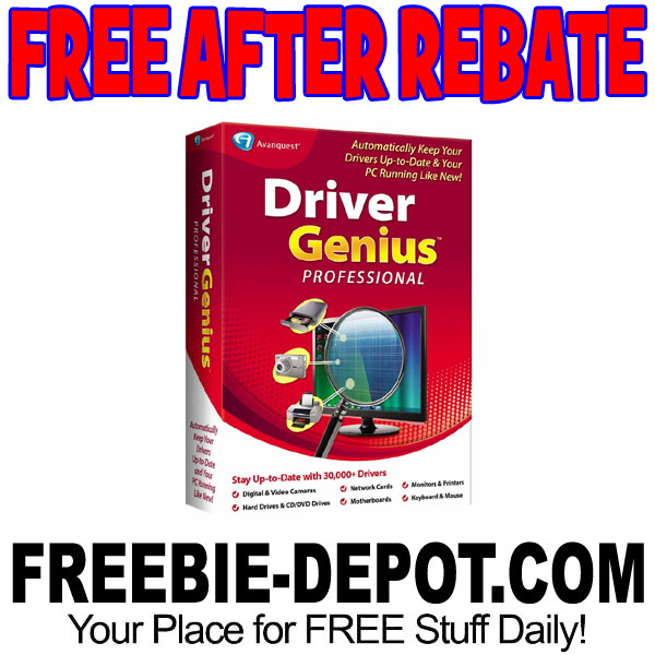FREE AFTER REBATE – Driver Genius Professional Software – FREE Shipping – Exp 9/9/17