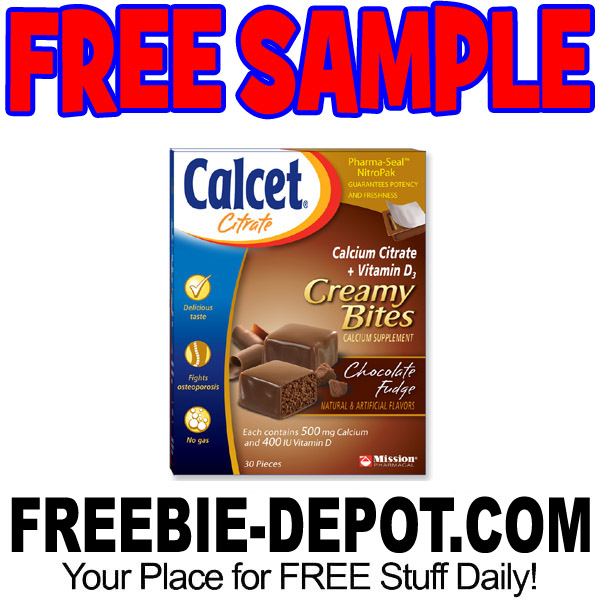 FREE SAMPLE – Calcet Citrate Creamy Bites – FREE Calcium Supplements Sample