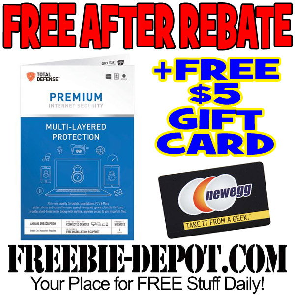 FREE AFTER REBATE – Total Defense Security Software + FREE $5 Gift Card – Exp 1/1/17