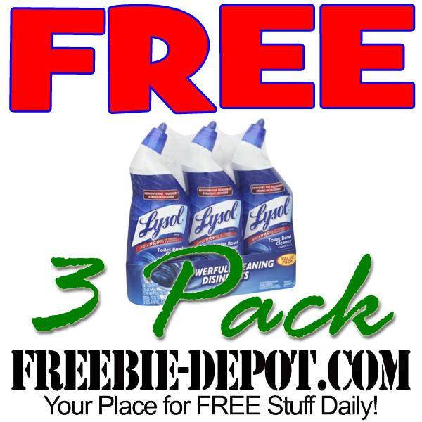 FREE Lysol Toilet Bowl Cleaner 3-Pack at Walmart
