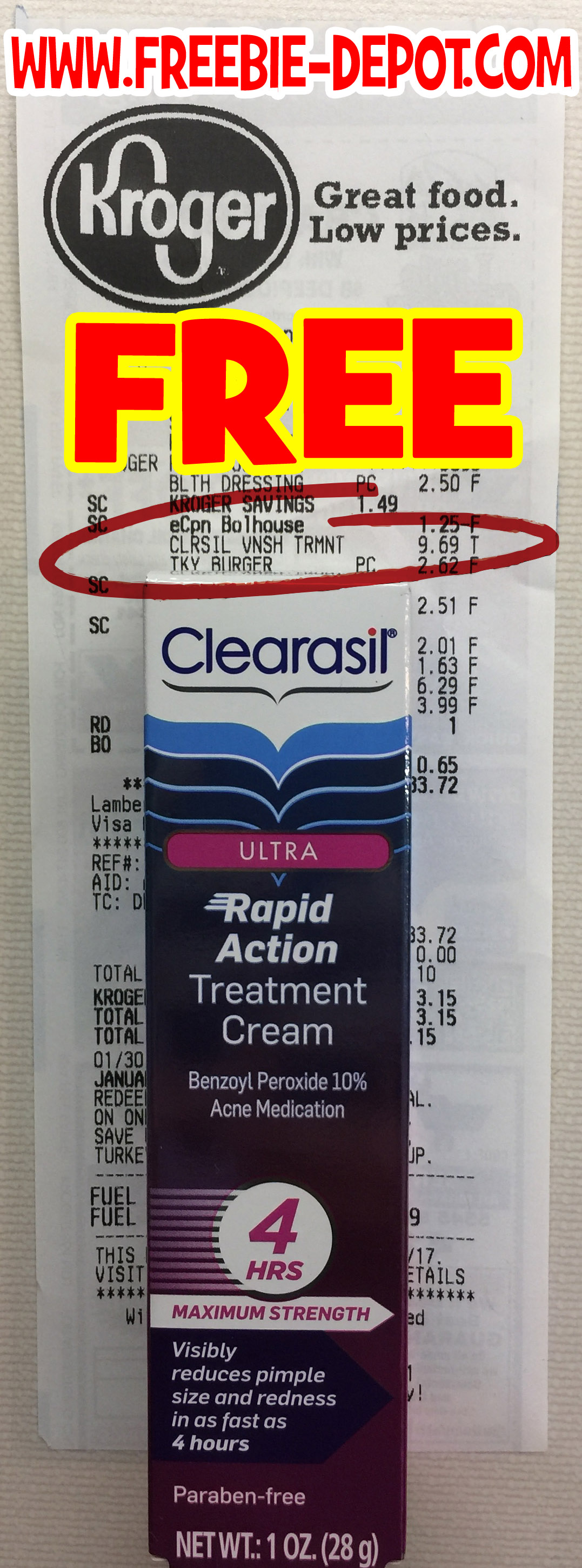 FREE AFTER REBATE – ANY Clearasil Product – Exp 1/31/17