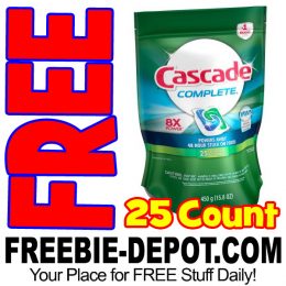 HOT DEAL FREE Cascade ActionPacs Dishwasher Detergent 25 Count – Exp 3 ...