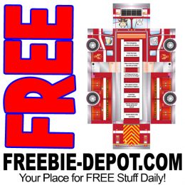 FREE Kids Firetruck Foldup Activity Sheet | Freebie Depot