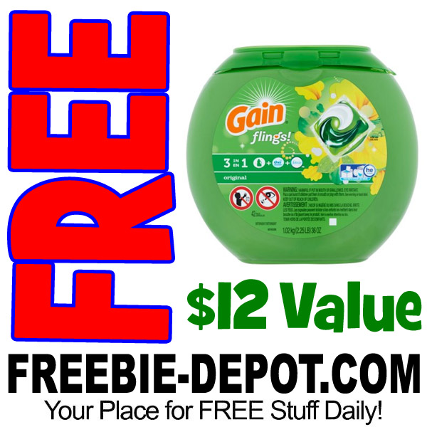 WOW!!! FREE Gain Flings Laundry Detergent – 42 Ct. from Walmart – Exp 4/16/17