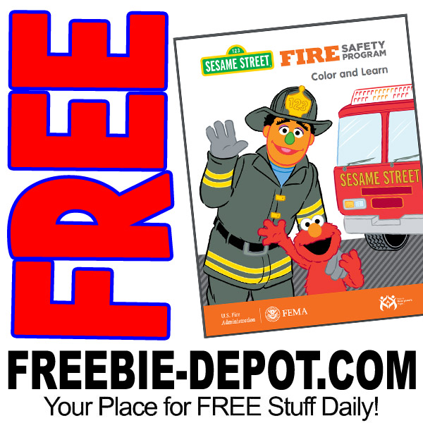 FREE Sesame Street Fire Safety Color and Learn Activity Book